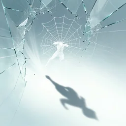 doctor strange, long shadow, light colors, white magic, web, by greg rutkowski, multiple dimensions, shattered glass, refractions, highly detailed, environmental light, spider, cinematic by francis tnehunreal, octane render, nvidia, concept art, close up
