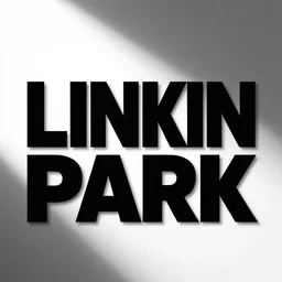 A new Linkin Park logo, black, white background,