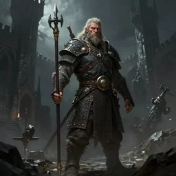 a barbarian from dungeons and dragons in a dark castle, artstation hall of fame gallery, editors choice, #1 digital painting of all time, most beautiful image ever created, emotionally evocative, greatest art ever made, lifetime achievement magnum opus masterpiece, the most amazing breathtaking image with the deepest message ever painted, a thing of beauty beyond imagination or words