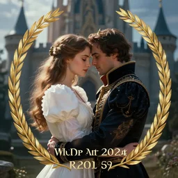 beautiful woman in a white blouse hugging an prince, goddess, blurry castle backround, sunny, fine art, awesome fantasy book cover on Pinterest, award winning, dark fantasy landscape, fantasy magic, intricate, elegant, sharp focus, cinematic lighting, highly detailed, digital painting, concept art, art by WLOP and Artgerm and Greg Rutkowski, masterpiece, trending on artstation, 8K