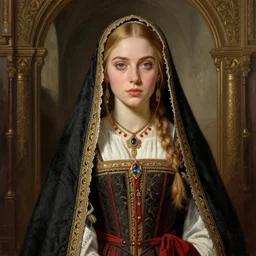 elle fanning as a priestess traditional corsican, intricate, highly detailed, artstation, illustration, jurgens, rutkowski, bouguereau