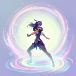 side profile, bloodseeker, dota 2, luminescent, colorful swirly magic ripples, pastel colors, by greg manchess, huang guangjian, sachin teng, greg rutkowski, jesper ejsing, ilya kuvshinov