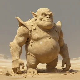 sand golem, highly detailed, digital painting, artstation, concept art, smooth, sharp focus, illustration, 8K, art by Frank franzetta