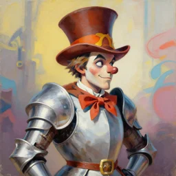 greg manchess portrait painting of partially armored mad hatter from alice in wonderland as overwatch character, wacky, medium shot, asymmetrical, profile picture, organic painting, sunny day, matte painting, bold shapes, hard edges, street art, trending on artstation, by huang guangjian and gil elvgren and jesper ejsing