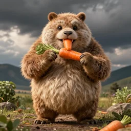big Chungus eating a carrot