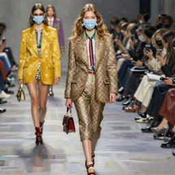 2020 covid pandemic fashion, gucci catwalk, oil painting, digital art, ultradetailed, artstation