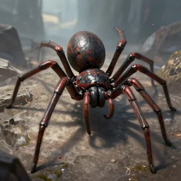 a giant armored spider battle, digital art, trending on artstation