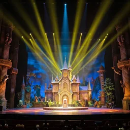 the main stage a wonderland 2 0 4 0, volumetric lighting, dynamic lighting, cinematic