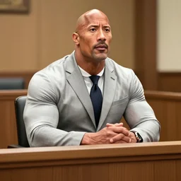 court sketch of Dwayne Johnson in a court trial