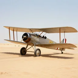 fokker d. ii biplane during operation desert storm, 1 9 9 1