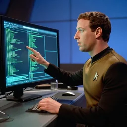 a still of mark zuckerberg playing data in star trek : the next generation ( 1 9 8 7 )