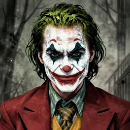 The Joker portrait in the style of Junji Ito. Manga. Gothic. Horror. Extremely detailed. 4K.