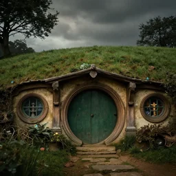 beautiful matte painting of the hobbit shire by weta workshop 4 k, cinematic dramatic atmosphere, dramatic lighting