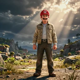 Walter White in Super Mario Odyssey, game screenshot