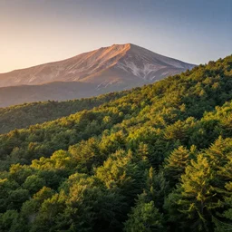 beautiful forest landscape of greece with a majestic sunrise, art, high detail, high definition, photorealistic, hdr,