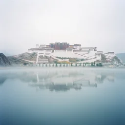 photo, tibet, fog lake, kodak ektachrome 1 2 0,