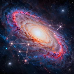stunning galaxy bender experiencing the quantum field, elevated consciousness, beautiful astrological neural network, bob ross matte painting and tim burton comic book art, realistic, trending on artstation, sharp focus, depth of field, cinematic composition, physics splashes of colors, octane render
