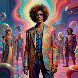colourful richard pryor, afrofuturist biomorphic opart flowing scifi background, octane render 8 k, pascal blanche, josh kirby, roger dean, james jean, giger, arthur rackham, moebius, syd mead, killian eng beksinski, greg hildebrandt, scifi, 8 k,