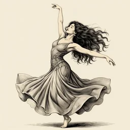 a vector illustration of a beautiful woman dancing by bayard wu, complex shading, highly detailed, adobe illustrator, digital art, trending on artstation