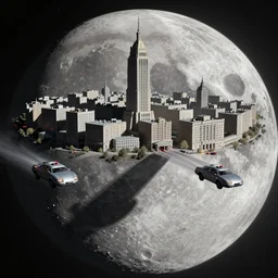 a Soviet city on the moon, flying cars casting shadows, matte painting, artstation, Greg Rutkowski, 4k, dramatic