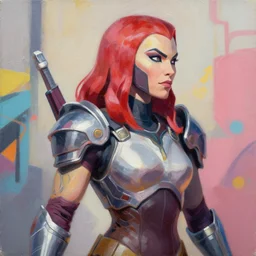 greg manchess portrait painting of armored gamora as overwatch character, medium shot, asymmetrical, profile picture, organic painting, sunny day, matte painting, bold shapes, hard edges, street art, trending on artstation, by huang guangjian and gil elvgren and sachin teng