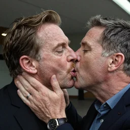 highly detailed ultra realistic gopro shot of alex jones smooching roger stone