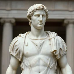 greek statue of Roman Emperor in American Psycho (1999)