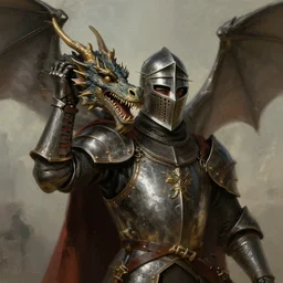 knight bringing head of dragon as his trophy, highly detailed, digital painting, cgsociety , concept art, sharp focus, illustration, art by artgerm and greg rutkowski and alphonse mucha