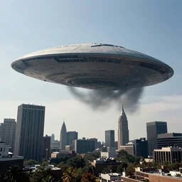 stunning, enormous alien spacecraft casting shadow over atlanta