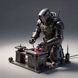 Cyberpunk blacksmith, digital art, HD.