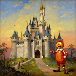 1 3 th century oil painting of ronald mcdonald castle