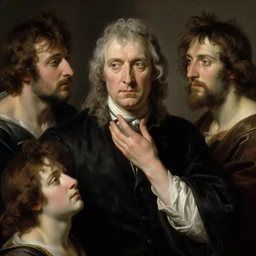 Dante judged and found guilty in his Inferno, by Eugène Delacroix and Francis Bacon and Micheal Whelan, Hieronymus Boch, artistic, light brazen, realistic fantasy, beautiful faces aesthetic, establishing shot, 8k resolution, dramatic lighting