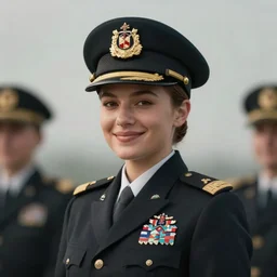 young female vice - admiral, smiling, digital portrait by greg rutkowski, intricate, soft focus, highly detailed, cinematic, epic, artstation