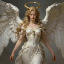 isabelledeltore as an angel with wings, 8 k, deep focus, d & d, fantasy, intricate, elegant, highly detailed, digital painting, artstation, concept art, matte, sharp focus, illustration, hearthstone, art by artgerm and greg rutkowski and alphonse mucha