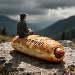 ceaseless watcher, turn your gaze upon this wretched greggs sausage roll, photograph
