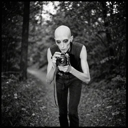 Slenderman caught on trail cam Henri Cartier-Bresson,Tri-X ISO 400 film, 50mm F1. 2 Noctilux lens, shutter speed 1/125