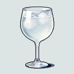 glass of gin tonic 8 bit