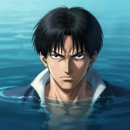 photoshop photo edited by expert painting photorealistic shockingly amazing portrait of guts from berserk submerged in water ,extremely detailed, made by wlop and maxwell boas
