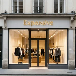 very expensive store front