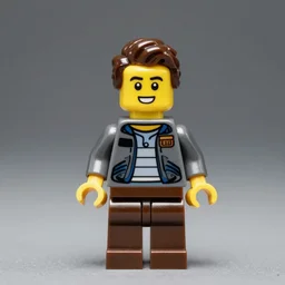 lego figurine of saul goodman, studio lighting, macro lens, high quality