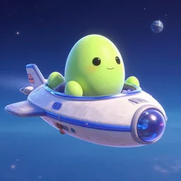 an intergalactic spaceship that carries alieneggs, 3 d cartoon, still from the pixar movie
