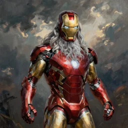 gandalf as ironman, painting