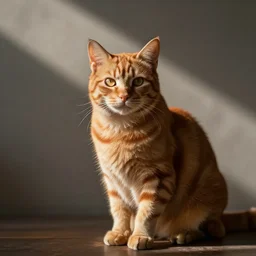 ginger cat, atmospheric