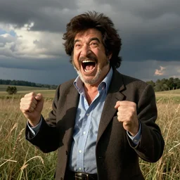 bob ross screaming by norman rockwell