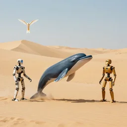 🐋 as 🐘 as 🤖 as 🕊 as 👽 as 🐳, desert, photography by kim jung gi, and marc simonetti