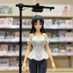 figurine of guillotine wearing an elegant summer blouse, personification, official store photo, commercial photo, featured on amiami, lovecraftian, 8 k, 8 5 mm, beautiful composition