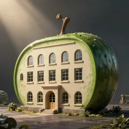 a building shaped like a pickle