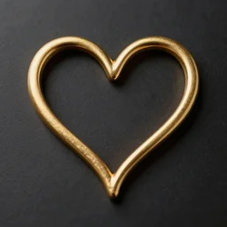 a heart made of gold