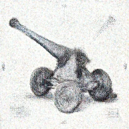 detailed blueprint scheme of an artillery cannon, patented in 2039