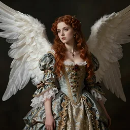 angel knight gothic girl, baroque dress. by eleanor vere boyle